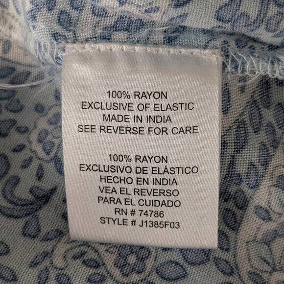 PATRONS OF PEACE Blue Floral Smocked Maxi Halter Jumpsuit; Size XS - Picture 4 of 5